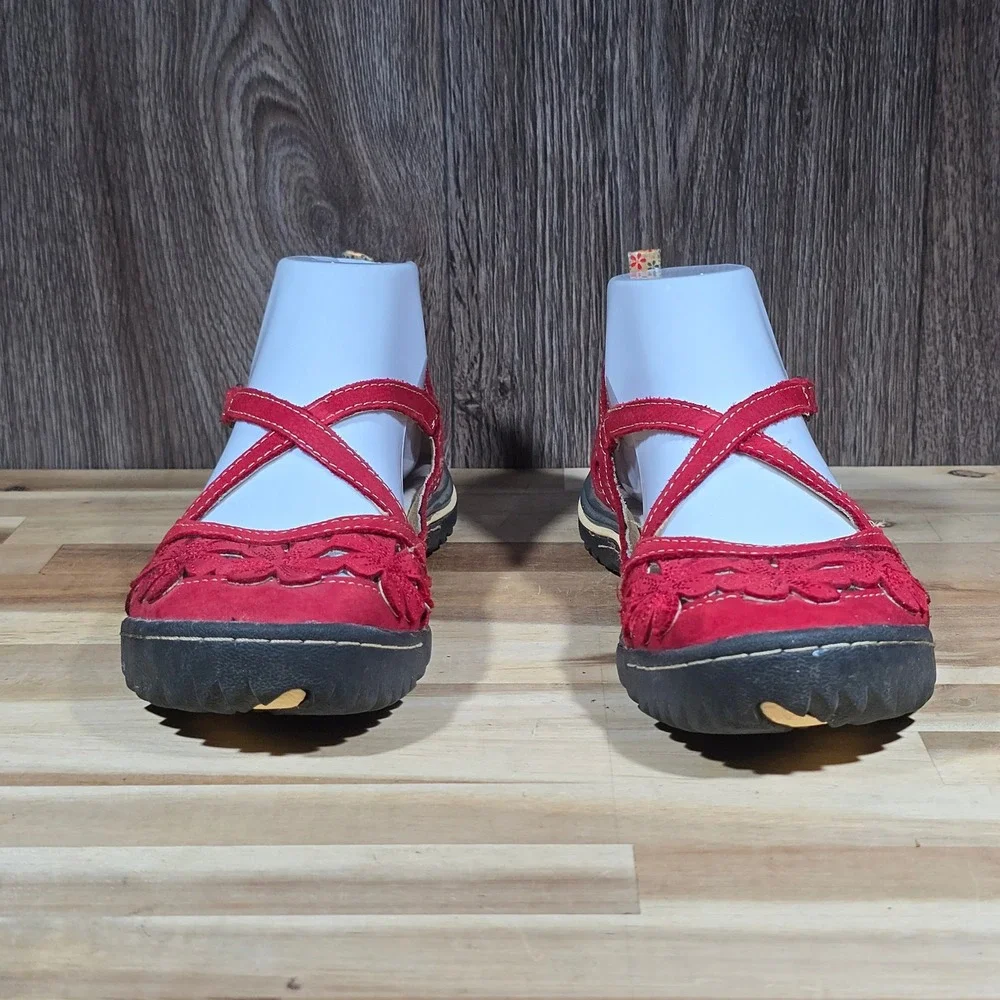 Jambu Red Floral Cutout Mary Jane Loafers - Picture 15 of 15